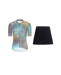 RIVANELLE kratka majica in krilo - COSMA - črna/vijolična/zlata